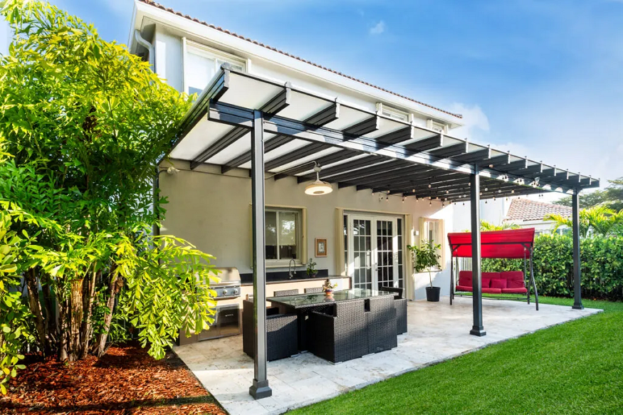 modern pergola installation in Fort Collins