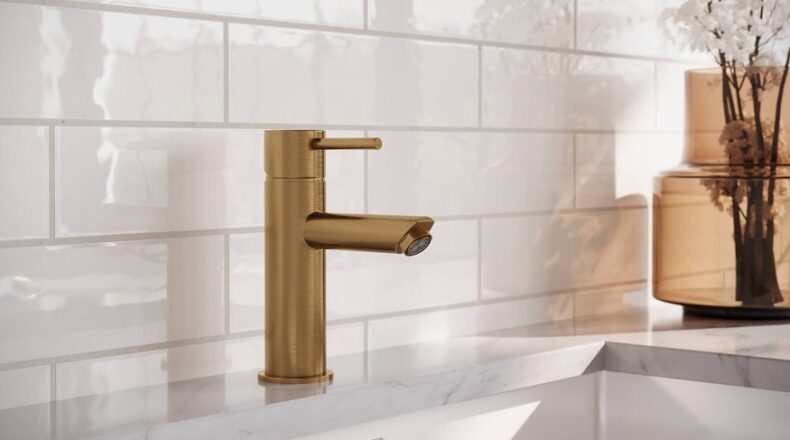 glossy subway tile
